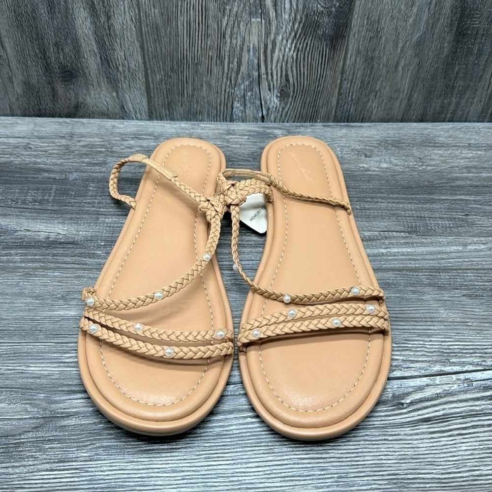 Women's Uri Sandals pearl straps - Universal Thread Tan - Picture 5 of 8